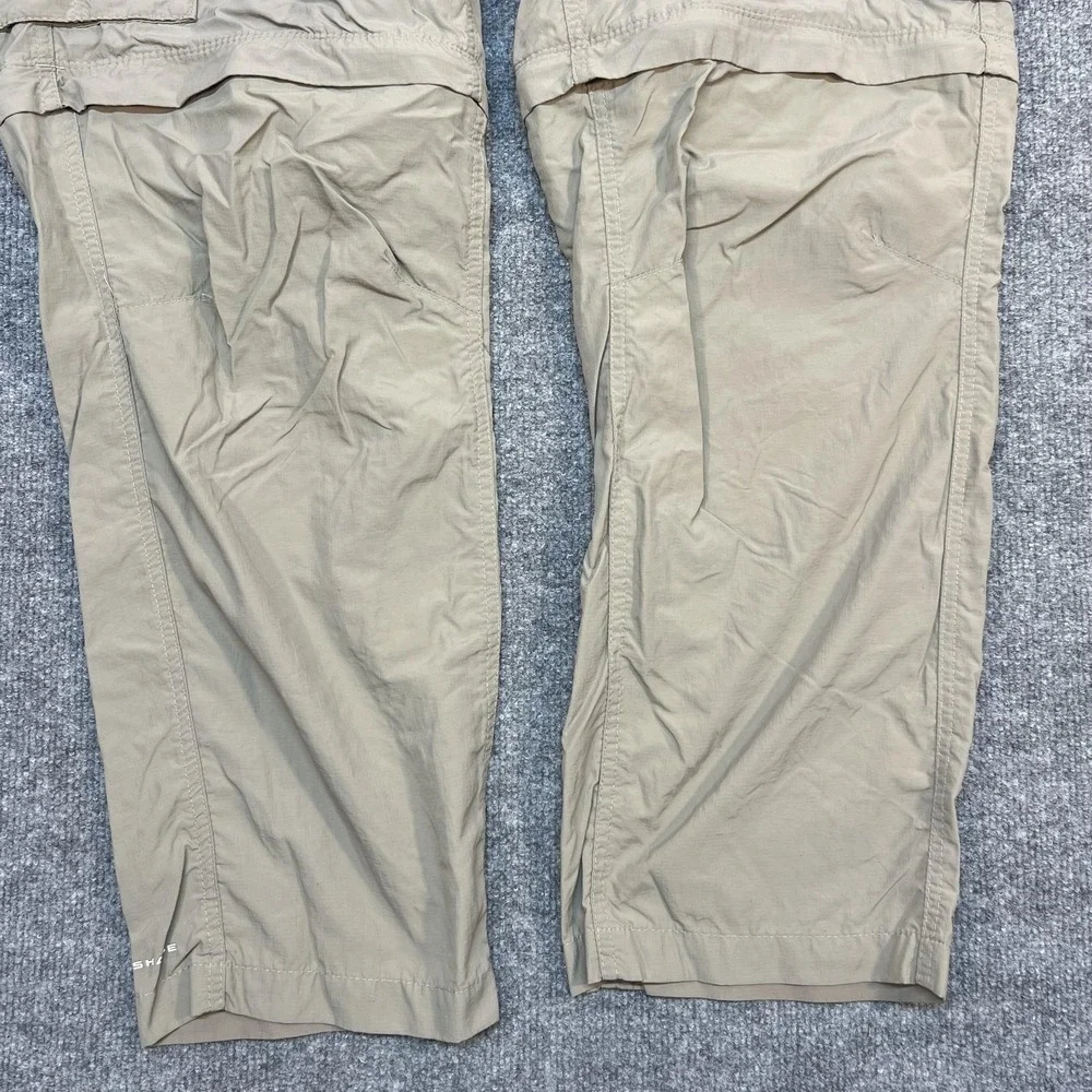 Columbia Pants Mens 40x30 Beige Convertible Cargo Lightweight Hiking Outdoor